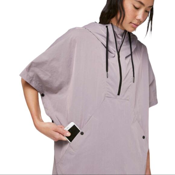 Lululemon Morning Mist Cape Smoky Blush Windproof Water-Repellent Packable M/L - Picture 1 of 12